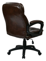 Faux Leather Manager's Office Chair with Lumbar Support
