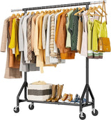 Duty Clothes Rack Load 450 LBS, Metal Garment Rack