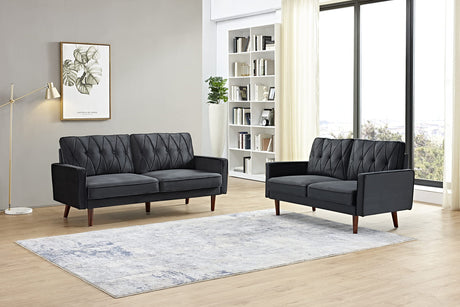 Modern Style Tufted Velvet Couch for Living Room with Soft Fabric