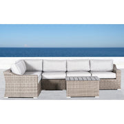 Marina Collection Patio Sofa Set, Wicker Rattan Outdoor Seating Aluminium Frame Resort