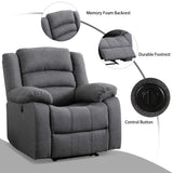 Classic Power Recliner Chair, Oversized Electric Overstuffed Chair with Soft Cushion