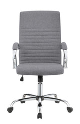 Upholstered Casters Grey and Chrome Office Chair, 23"" w x 28"" d x 42-46"" h (881217)