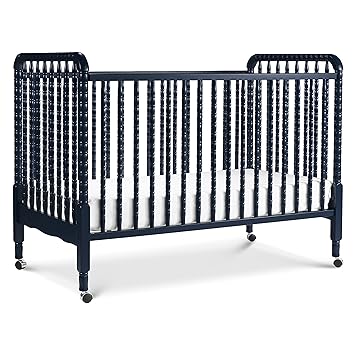 3-in-1 Convertible Crib in White, Removable Wheels, Greenguard Gold