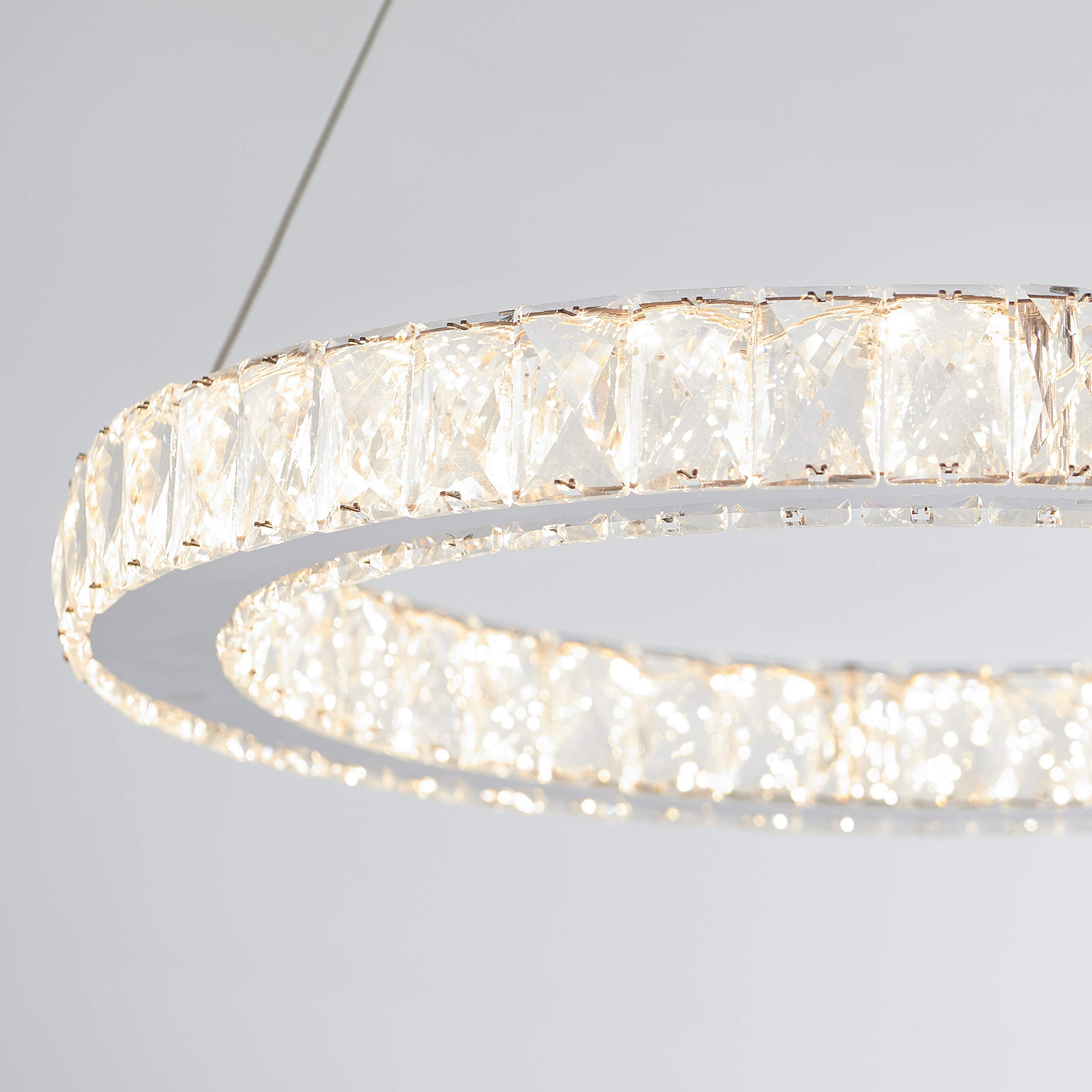 Celebrity 20W LED Glam Chandelier, Chrome Base with Glass Crystal Diffusers - Ideal
