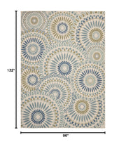 Veranda Collection VER091 Boho Floral Indoor/Outdoor Non-Shedding Stain Resistant