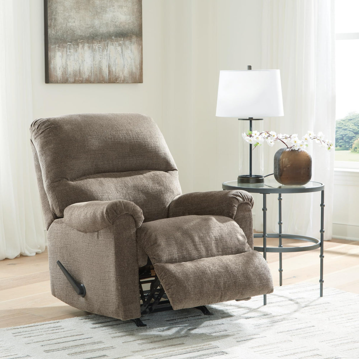 Stonemeade Casual Manual Rocker Recliner, Dark Brown