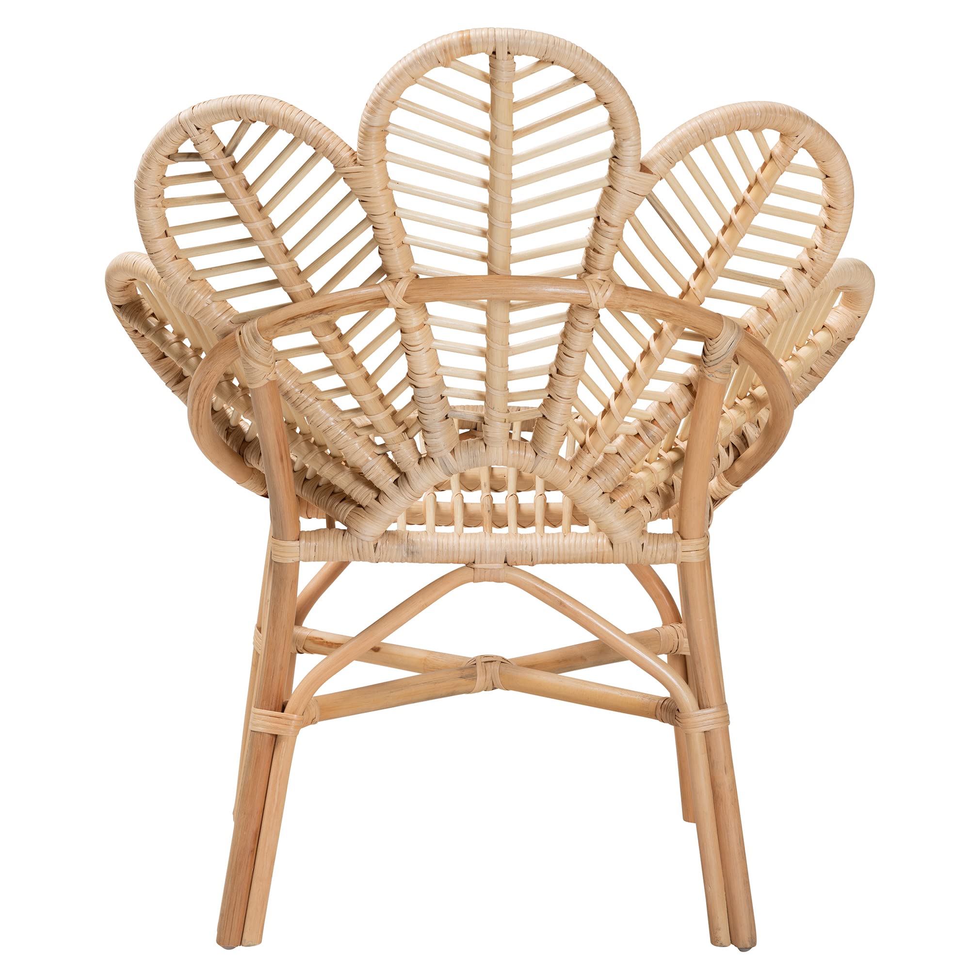 Bianca Natural Rattan Flower Chair, Large