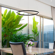 VMC31640BL Tania 24" LED Chandelier, Adjustable Suspension Fixture, Modern Circular
