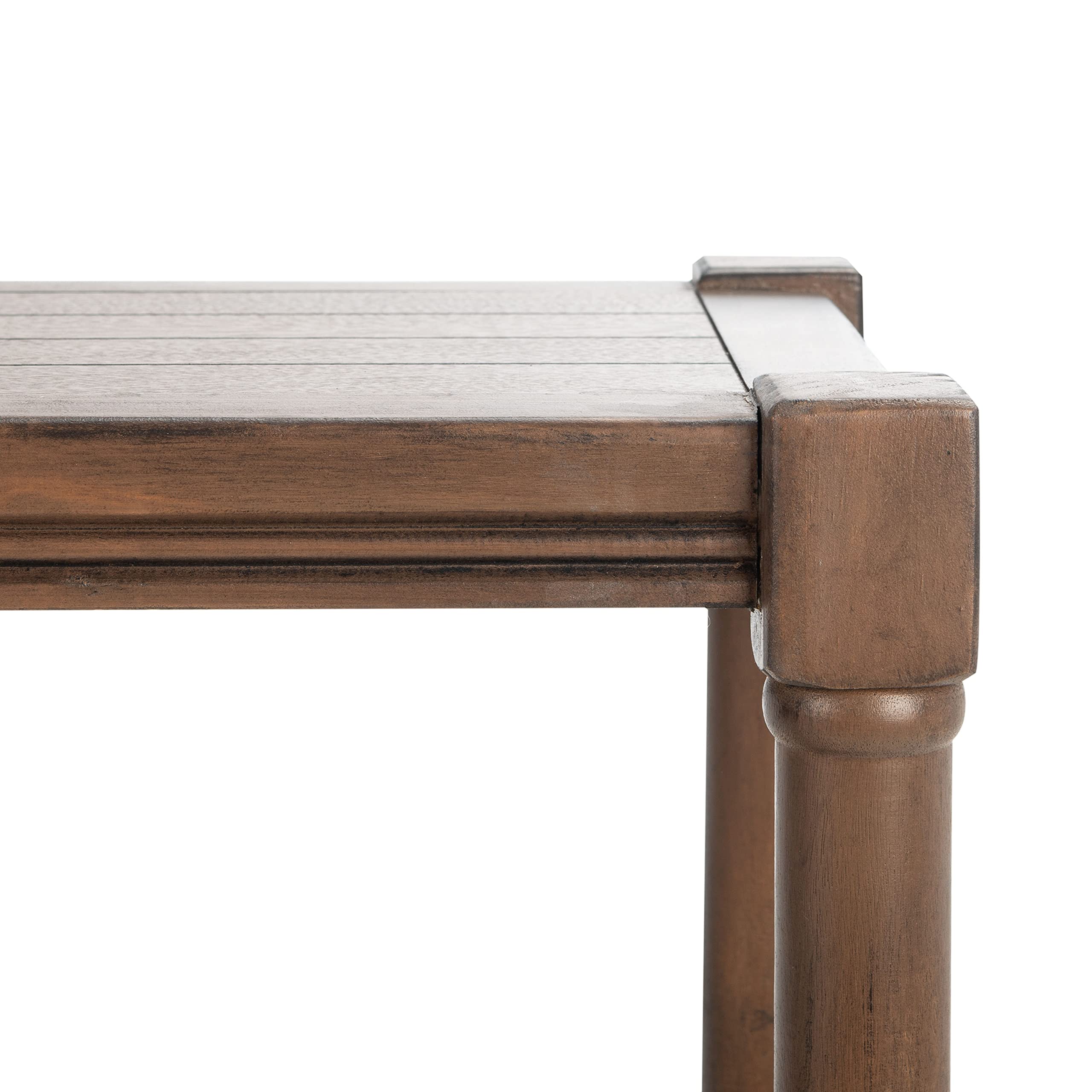 Rafiki Brown Console Table with Lower Shelf
