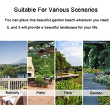Park Bench Garden Bench, Patio Furniture Bench with Antiseptic Wood and Cast Aluminum