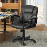 Executive Office Chair Swivel Task Seat with Ergonomic Mid-Back, Waist Support