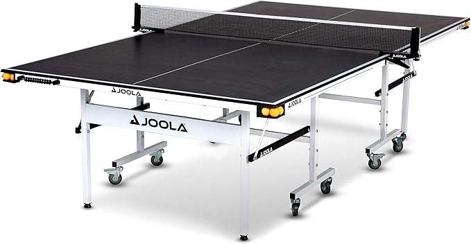 Rally TL Professional MDF Indoor Ping Pong Table w/ Quick Clamp Table Tennis Net & Post Set - 10 Minute