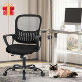 Office Chair, Mid Back Computer Ergonomic Mesh Desk with Larger Seat, Executive Height