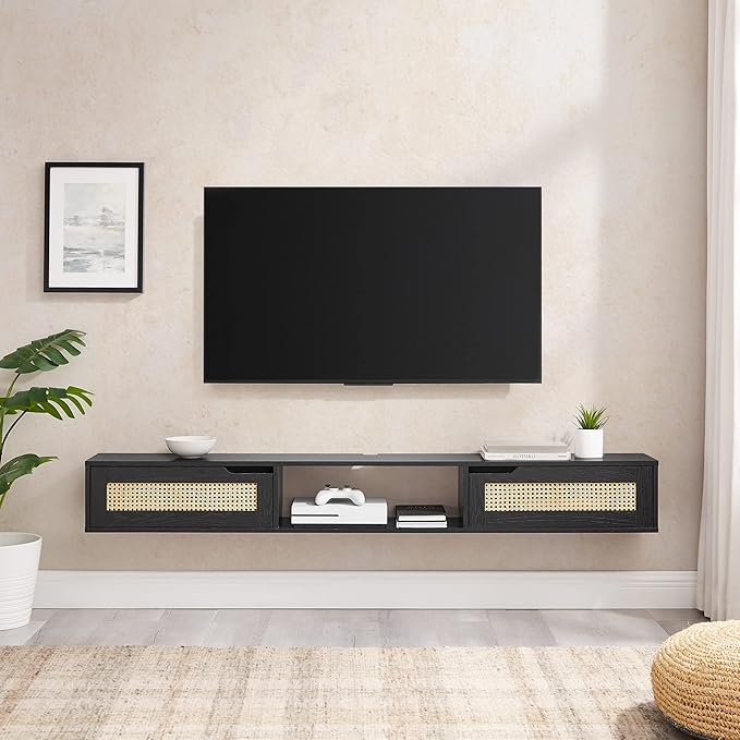 Floating TV Stand Wall-Mounted TV Stand for TVs up to 80 inches Entertainment Center