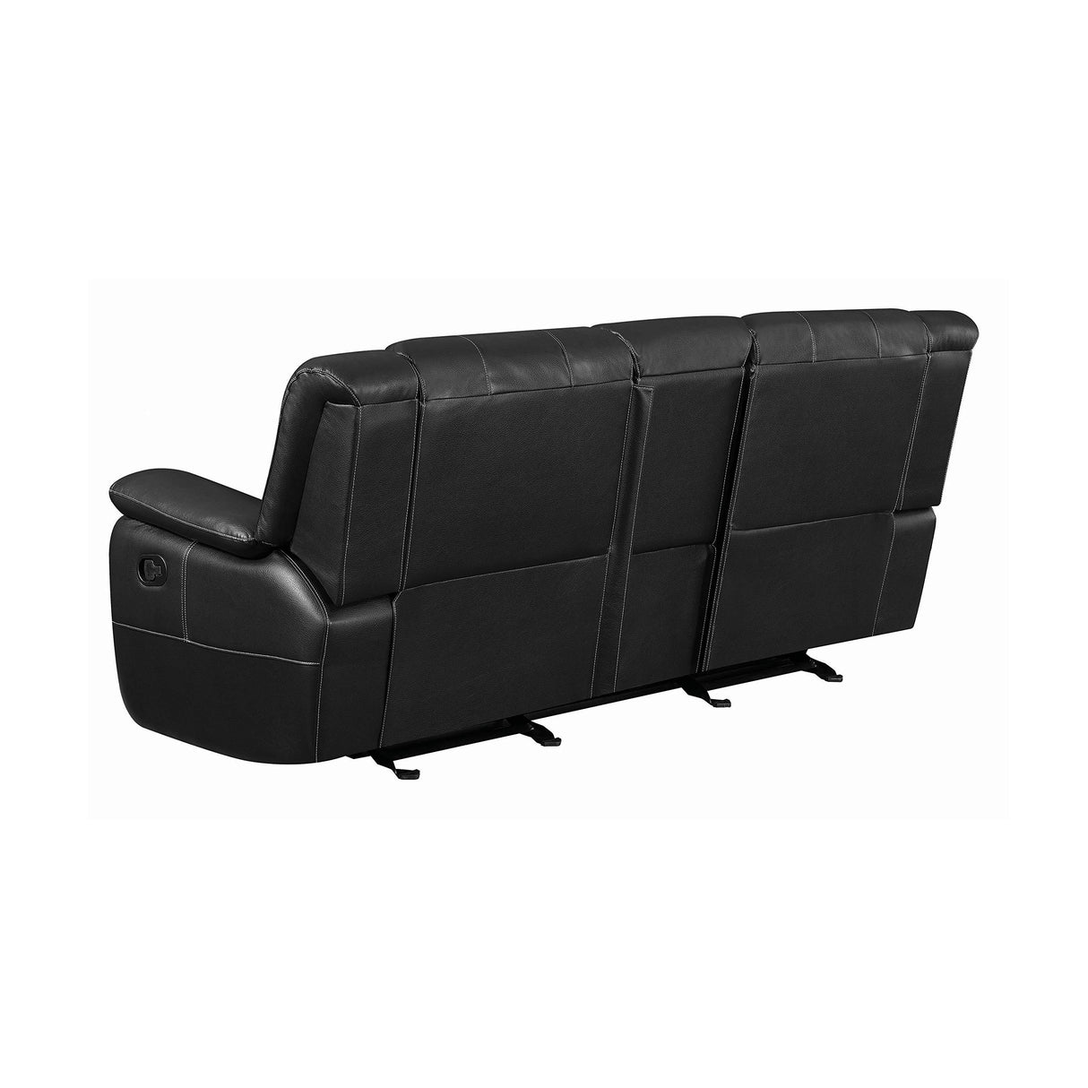 Gliding Loveseat with Console Black 601062