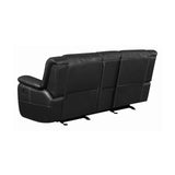 Gliding Loveseat with Console Black 601062