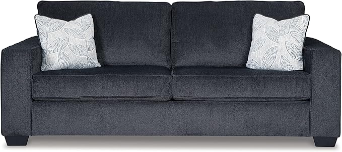 Altari Modern Queen Sofa Sleeper with 2 Accent Pillows, Light Gray