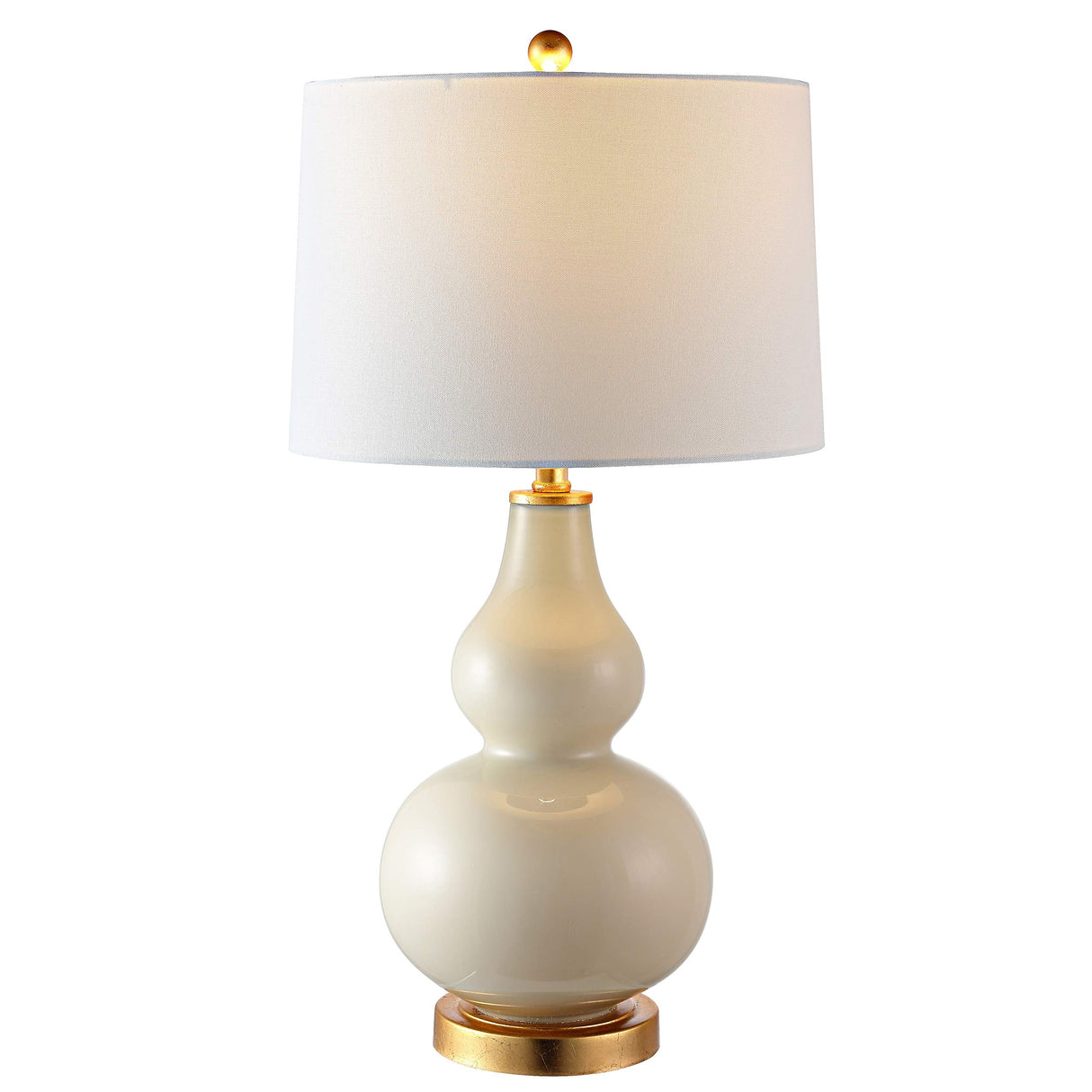 Lighting Collection Karlen Modern Contemporary Cream/ Gold Leaf Double Gourd