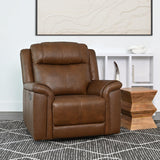 Abbyson Living Giles Leather Manual Recliner, Brown