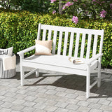 2-Person Outdoor Garden Park Bench, All-Weather HDPE Patio Loveseat Chair