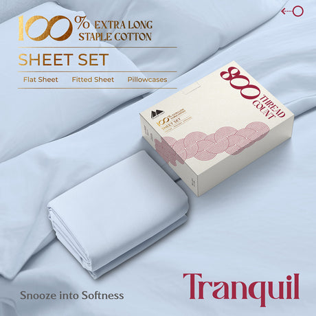 100% Egyptian Cotton Sheets Queen Size - 800 High Thread Count Sheets Queen,