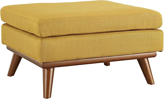 Engage Mid-Century Modern Upholstered Fabric Loveseat in Citrus