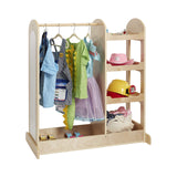 Dress Up Center with Mirrors, Costume Organizer, Natural