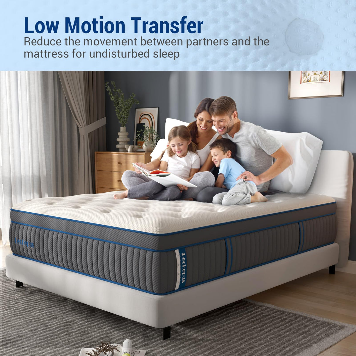 King Mattress,14 Inch Medium Plush Hybrid Mattress,Cooling Gel Memory Foam