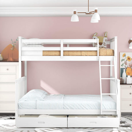 Bunk Bed Twin Over Full Wood Bunk Beds Frame