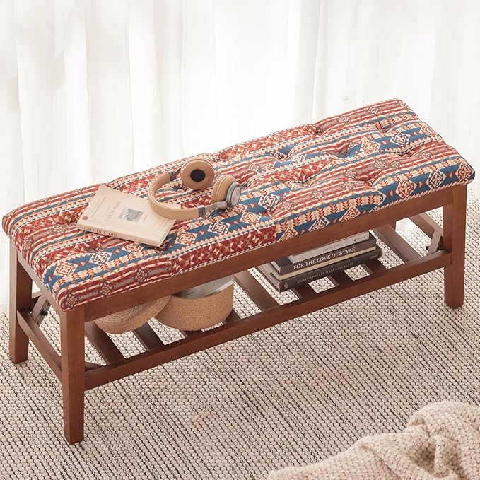 Upholstered Shoe Bench Entryway Bench for Bedroom, End of Bed