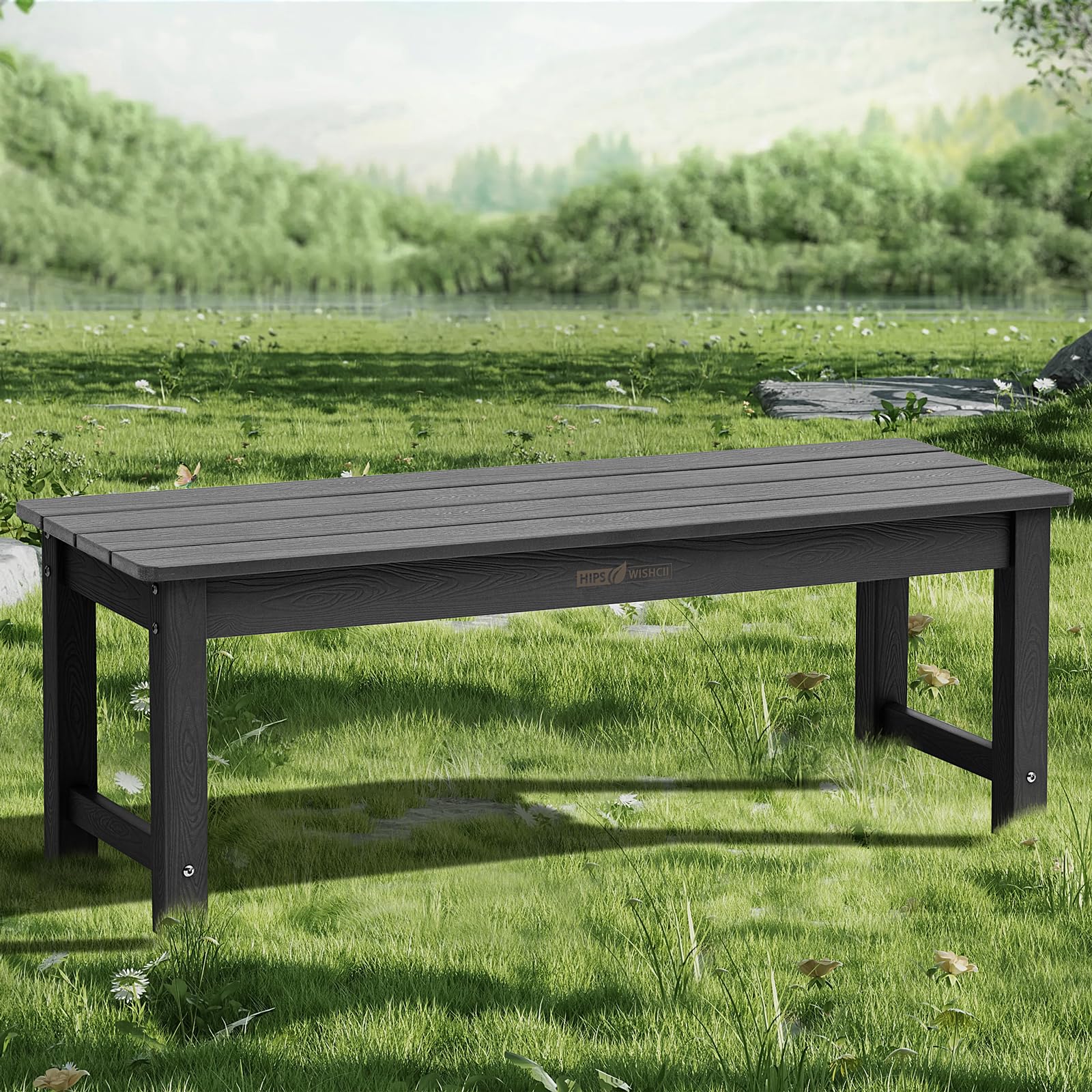 Outdoor Bench, Poly Lumber Weatherproof, 2 Person Patio Benches