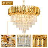 Modern Crystal Chandelier Round Luxury Gold Chandelier Crystal Pendant