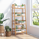 Multifunctional Bathroom Ladder Shelf Plant Flower Stand Rack Display Storage