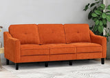 84 Inches Fabric 3-Seats Sofa with Tufted Backrest Cushion, Chenille Modern Couch