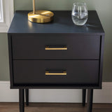 Olivia Modern 2-Drawer Rectangle Nightstand Bedroom Side End Accent Table, 20 Inch