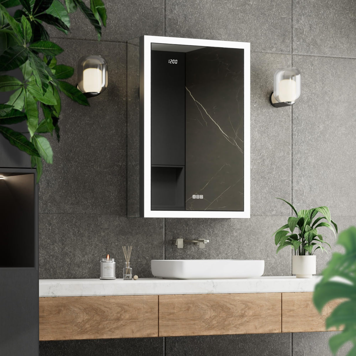 LED Medicine Cabinet with Mirror