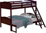 Littleton Twin Over Twin Bunk Bed with Ladder Black