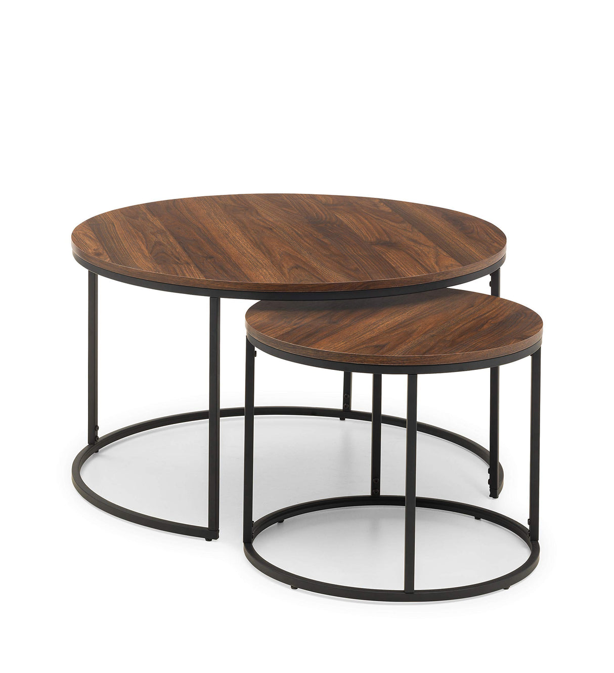 Bellini Round Nesting Coffee Table - Walnut Tables