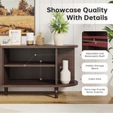 70" Mid-Century Modern TV Stand with Sliding Doors