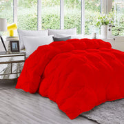 Solid Premium Quality 1000-TC Pinch Pleated Down Comforter- Eastern King Size