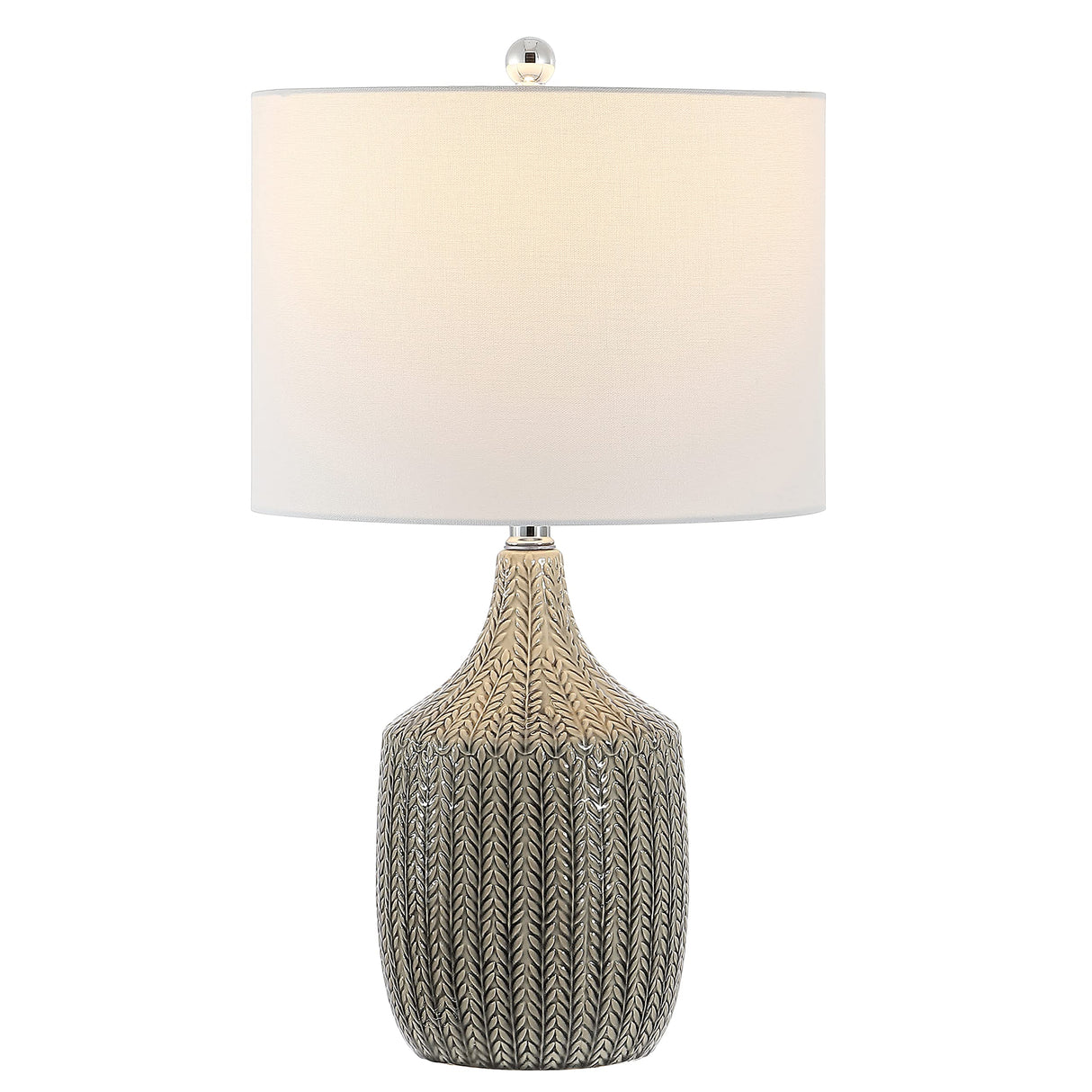 Lighting Collection Secia Modern Grey Ceramic 25-inch Bedroom Living Room Home Office