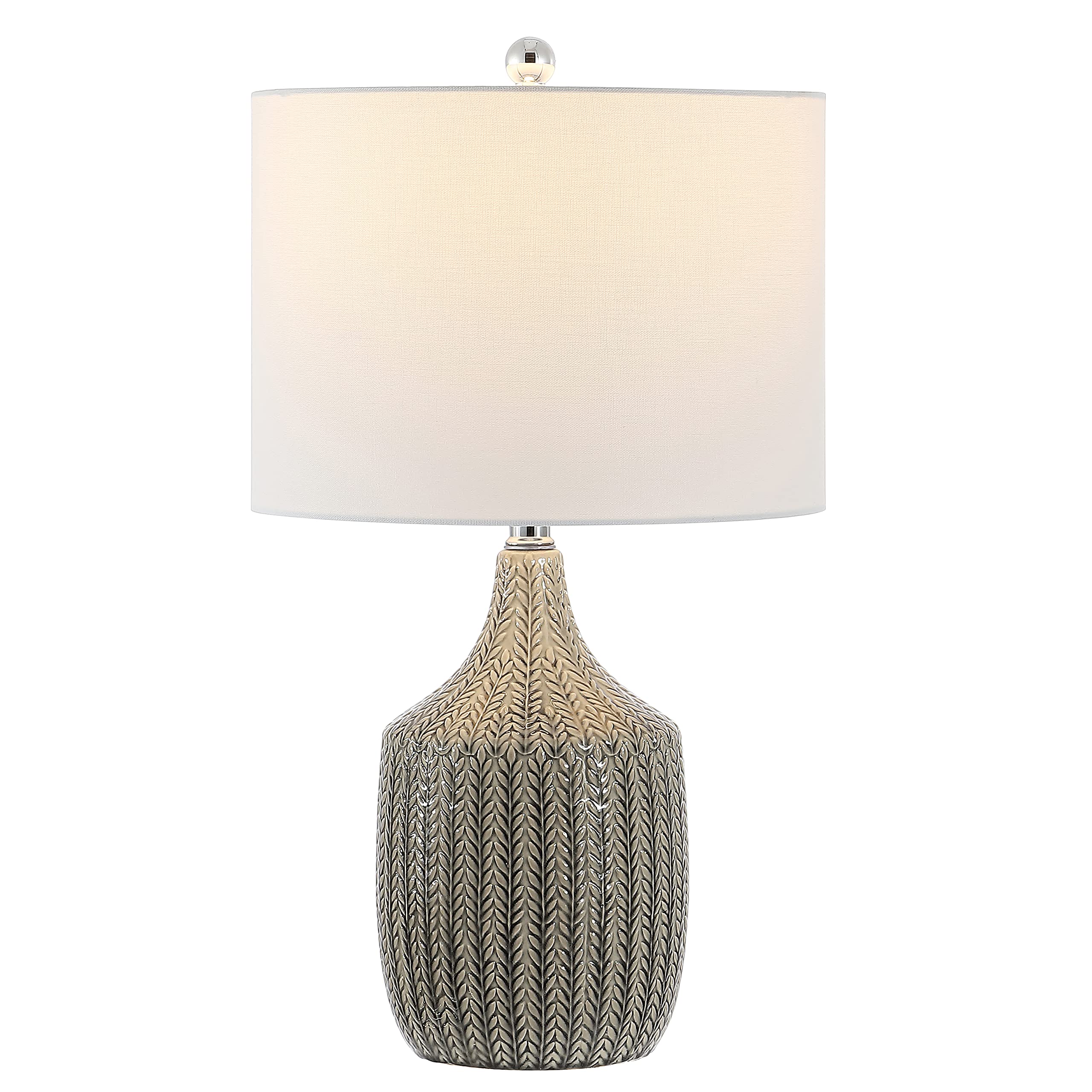 Lighting Collection Secia Modern Grey Ceramic 25-inch Bedroom Living Room Home Office