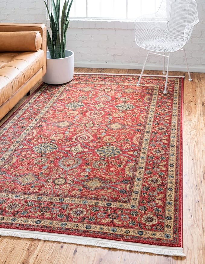 Edinburgh Collection Area Rug - Monroe (8' x 11' Rectangle Blue/Brown)