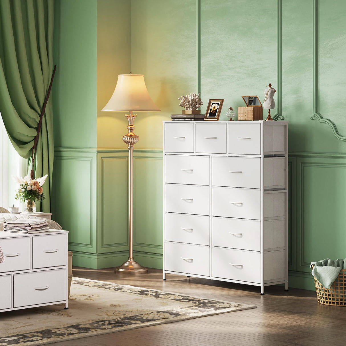 Tall Dresser for Bedroom, Fabric Dresser Storage Tower, Dresser & Chest of Drawers