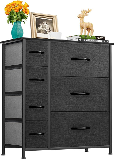 8 Drawers Dresser, Fabric Dresser for Bedroom, Storage Drawer Unit with Shelves, Large