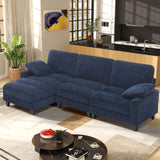 108” L Shaped Couch,Convertible Sectional Couches for Living Room,Modular 4 Seat