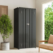 Outdoor Storage Cabinet 68" H Metal Vertical Shed