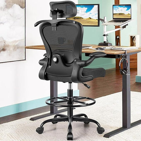 Office Chair, Ergonomic Office Chair with 3D Lumbar Support 3D Headrest, Comfy High