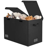 Toy Chest with Lids, Foldable Toy Storage Organizer with Handles, Stuffed Animal Storage