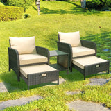 Balcony Furniture 5 Piece Patio Conversation Set